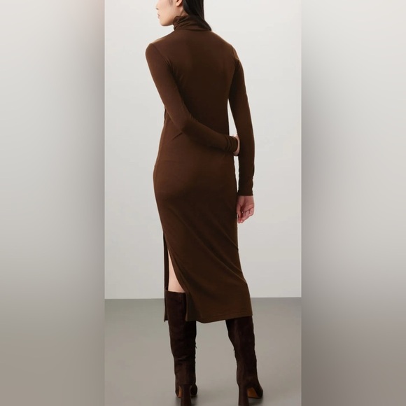 Ralph Lauren Brown Long Sleeve Sweater Dress - Picture 2 of 11